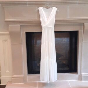 Kobi Halperin White silk maxi dress
